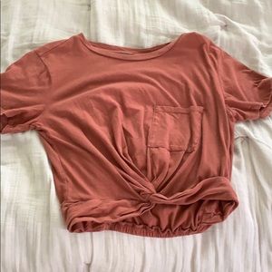 Rustic tie forever 21 crop top